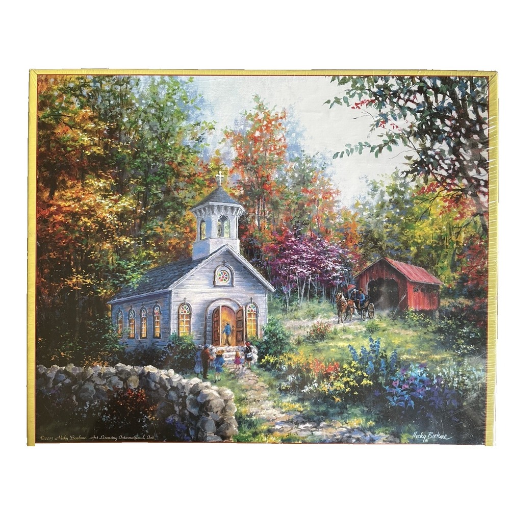 SunsOut Worship in the Countryside Jigsaw Puzzle Pc 1500 24" x 33" Sealed Boehme